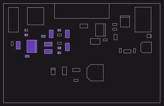 Small IO Board switching regulator area populated for the ±15V variant